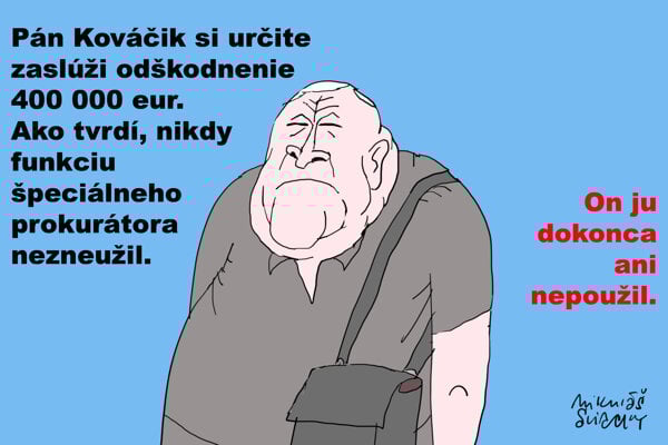 Karikatura dna Za zasluhy o pravny stat