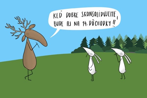 Karikatura dna Ked jelen konsoliduje