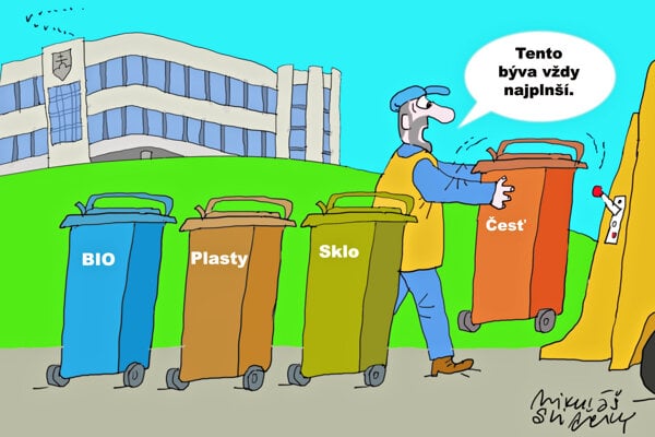 Karikatura dna Lokalita so specifickym odpadom