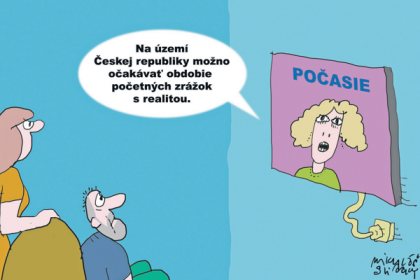 Karikatura dna Predpoved pocasia pre Cesko