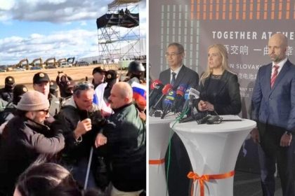 Protest proti baterkarni vyustil do chaosu Kotleba skoncil na zemi