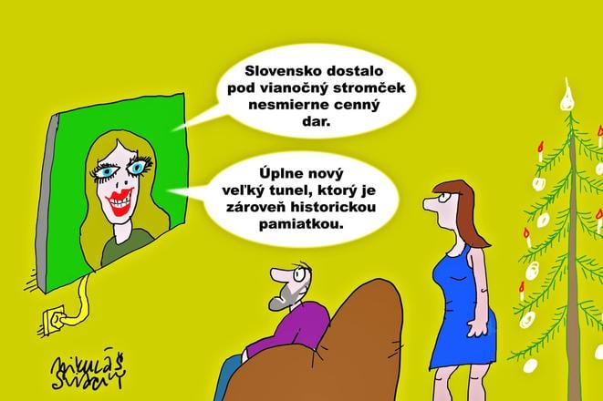 Karikatura dna Na konci tunela