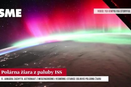Astronaut zachytil ziarivu polarnu ziaru z ISS