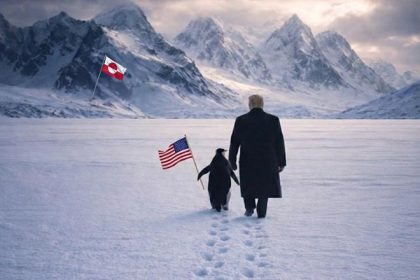 Biely dom zverejnil AI obrazok Trumpa s tucniakom a gronskou vlajkou Vyvolal posmesne reakcie