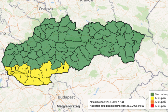 V niektorich okresoch na juhu a zapade moze teplota presiahnut 33 stupnov Celzia
