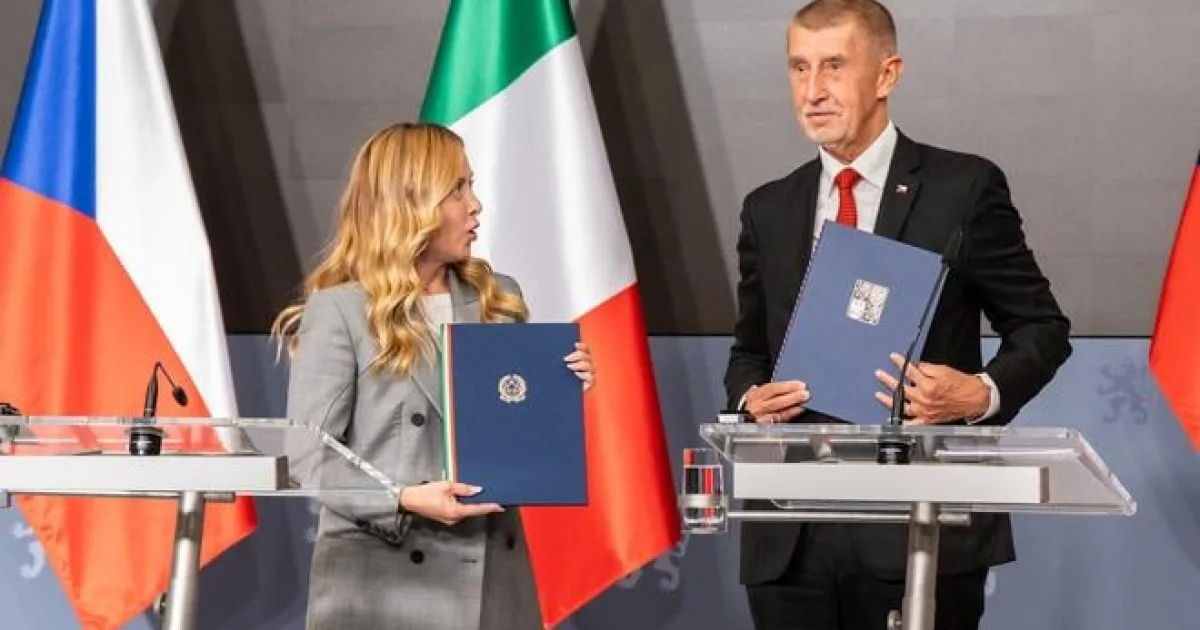 Taliansko a Česko prijali nový akčný plán, Meloniová ocenila spoluprácu s Babišom