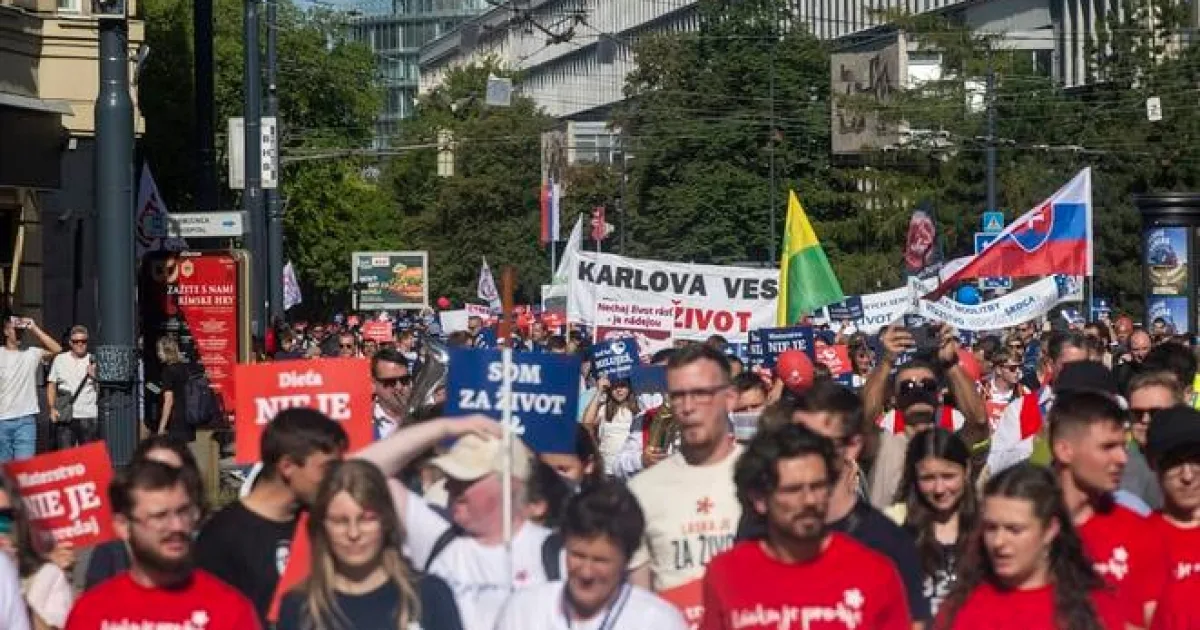 V Bratislave sa konal Národný pochod za život, odkaz poslal aj pápež